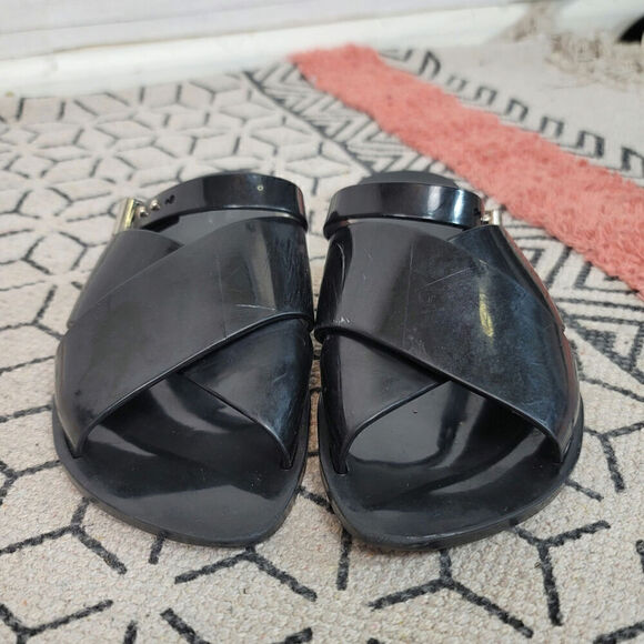 Melissa+Jason Wu Diane Vegan Slide Jelly in Black, sz 7 - Picture 4 of 16